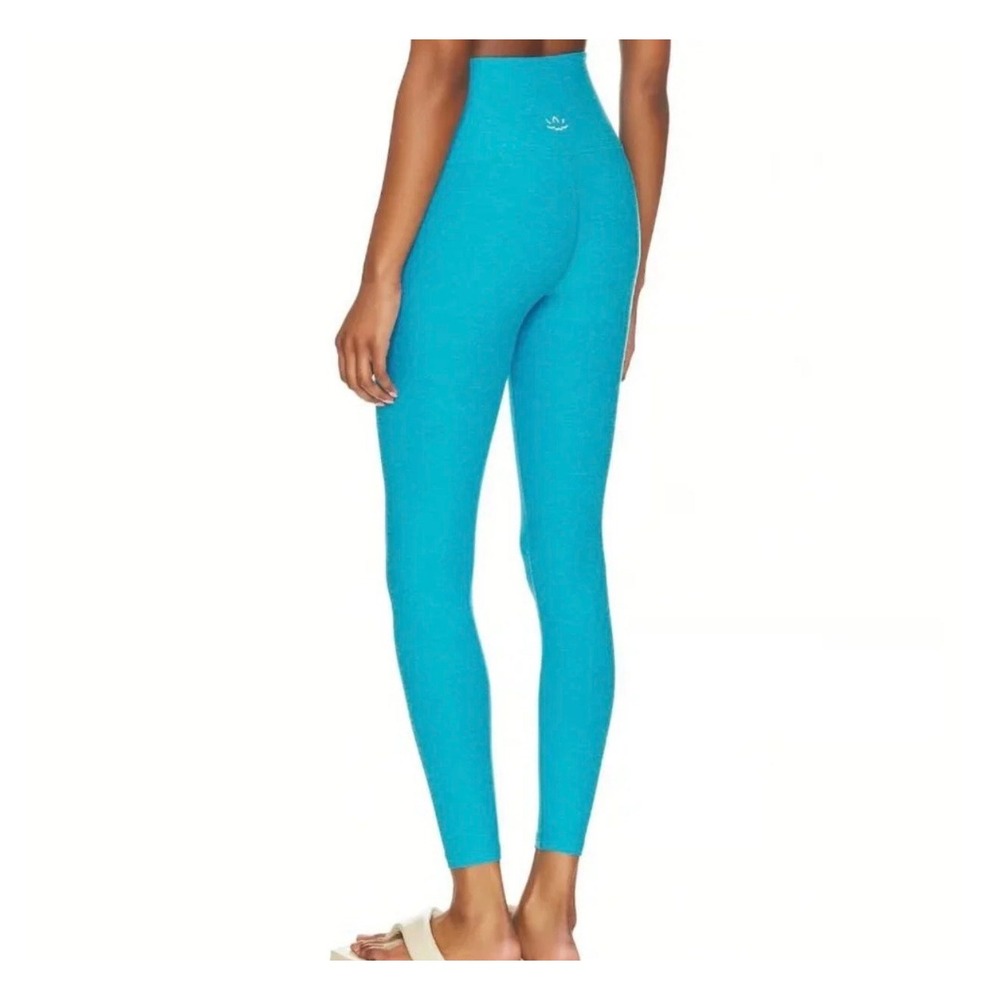 Beyond Yoga Spacedye Out of Pocket High Waisted Midi Leggings Teal Blue XL NWOT